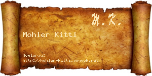Mohler Kitti névjegykártya
